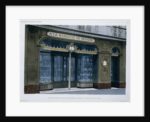 Facade of the a la Marquise de Sevigne Shop in Paris by Anonymous