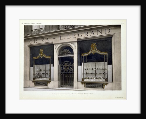 Facade of the Oriza - L. Legrand Shop in Paris by Anonymous