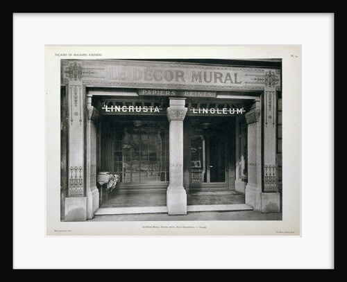 Facade of Le Decor Mural Shop in Paris by Anonymous