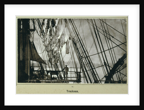 Print of Clothes Drying on the Deck of the SMS Stosch by Anonymous