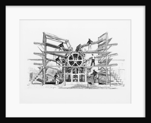 Illustration of a Cylinder Printing Press by Anonymous