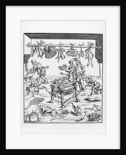 Illustration of an Italian Renaissance Kitchen by Anonymous