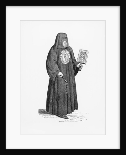 Illustration of a Member of the Brotherhood of Death after a 16th-Century Woodcut by Anonymous
