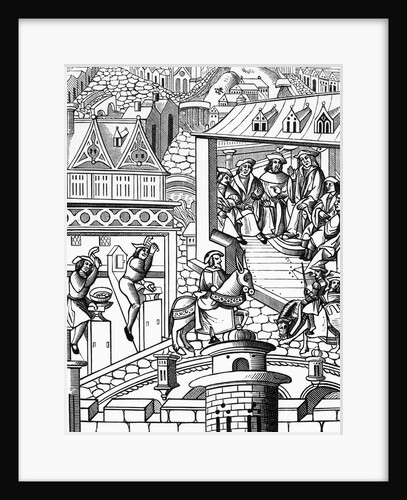 Woodcut Illustration Showing the Mint and Administrators by Anonymous