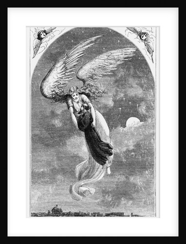 Illustration of Saint Patrick Being Carried to Rome by an Angel by Anonymous