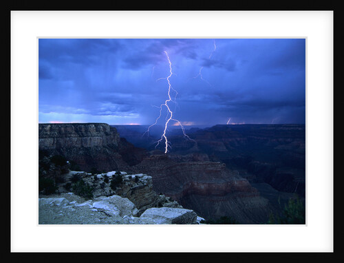 Lightning Above Grand Canyon by Anonymous