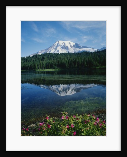 Reflection of Snowcovered Mount Rainier on Reflection Lake by Anonymous