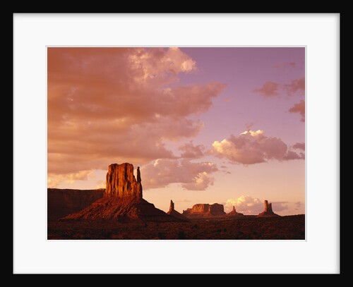 Mitten Buttes at Sunset in Monument Valley Navajo Tribal Park by Anonymous
