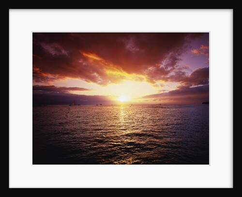 Sun Setting over Pacific Ocean by Anonymous