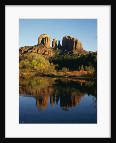Cathedral Peak Reflecting in Oak Creek by Anonymous