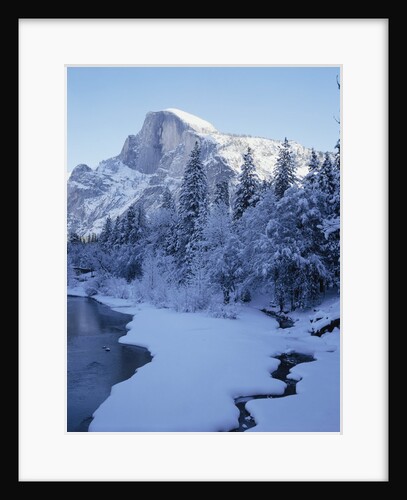 Merced River and Half Dome in Winter by Anonymous
