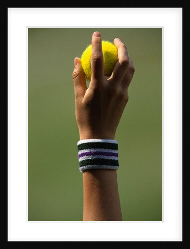 Hand of a Wimbledon Ball Boy Holding a Tennis Ball by Anonymous