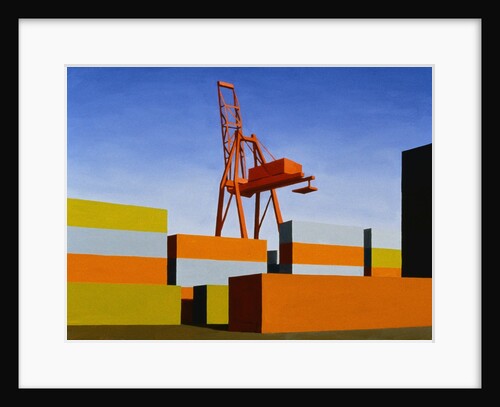 Containers with Crane by Mary Iverson