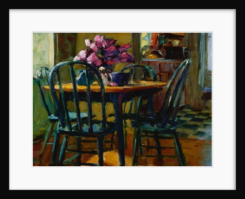 Lilacs and Green Chairs by Pam Ingalls