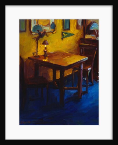 Gold and Blue Cafe by Pam Ingalls