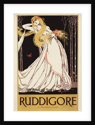 English Art Nouveau Poster for Ruddigore by Anonymous
