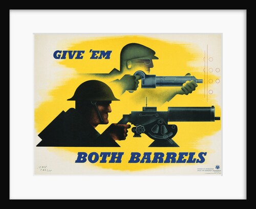 Give 'Em Both Barrels Poster by Jean Carlu