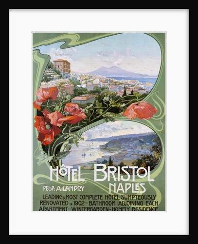 Advertising Poster for the Hotel Bristol Naples by Anonymous