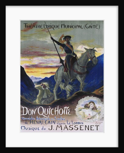 Poster for Jules Massenet's Opera Don Quichotte by Anonymous