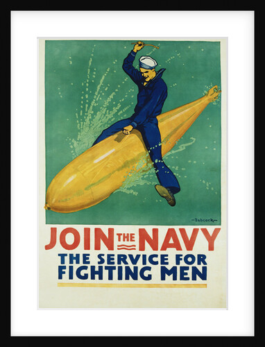 Join the Navy - The Service for Fighting Men Poster by R.F. Babcock