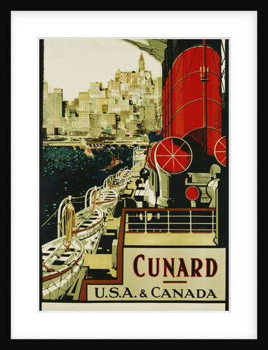 Cunard USA & Canada Poster by C.H.M.