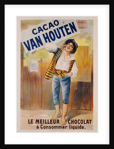Circa 1900 French Poster for Cacao Van Houten by Anonymous