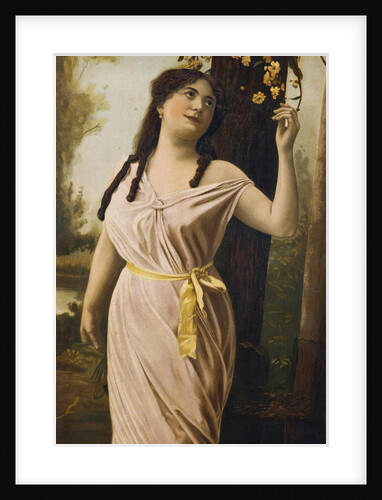 Victorian Poster Depicting a Woman by a Tree by Anonymous