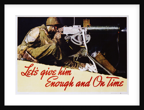 Let's Give Him Enough and on Time Poster by Norman Rockwell