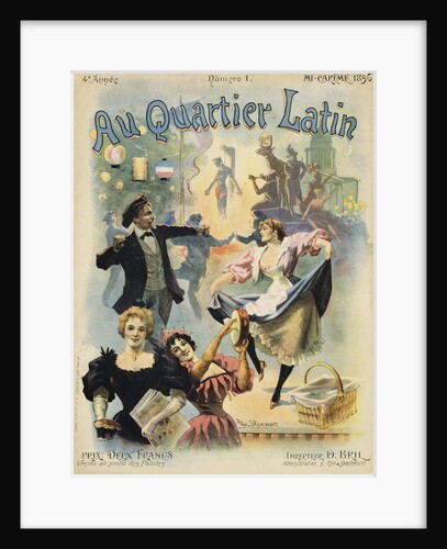 Au Quarter Latin Poster by Paul Merwart