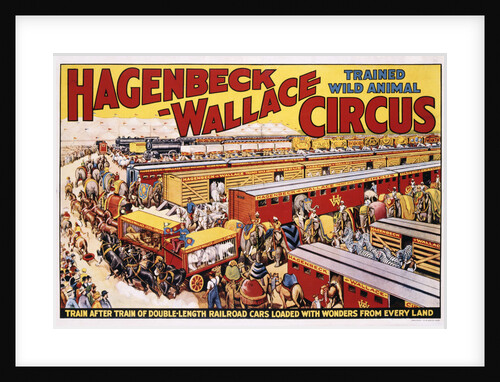 Hagenbeck-Wallace Trained Wild Animal Circus Poster by Anonymous