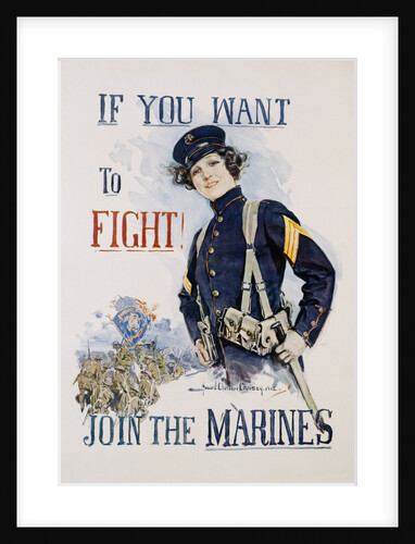 If You Want To Fight! Join the Marines Poster by Howard Chandler Christy