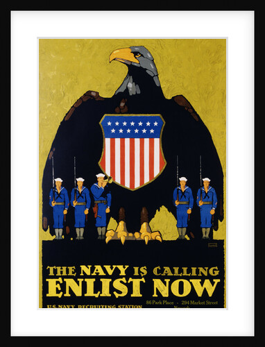 The Navy Is Calling - Enlist Now Poster by L.N. Britton