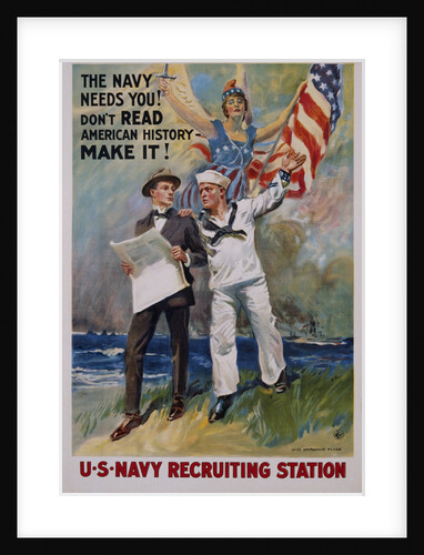 The Navy Needs You! U.S. Navy Recruiting Station Poster by James Montgomery Flagg