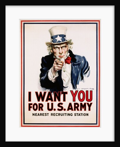 I Want You for the U.S. Army Recruitment Poster by James Montgomery Flagg