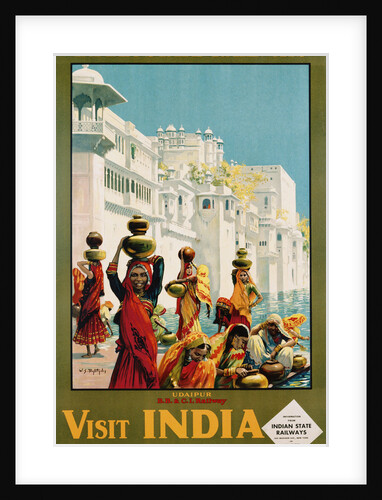 Visit India - Indian State Railways, Udaipur Poster by Bylityllis