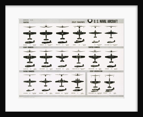 Poster of U.S. Naval Combat and Transport Aircraft by Anonymous