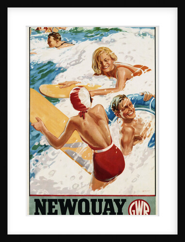 Newquay on the Cornish Coast Poster by Alfred Lambart