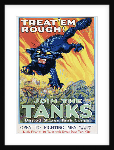 Treat 'Em Rough! Join the Tanks Recruitment Poster by August William Hutaf