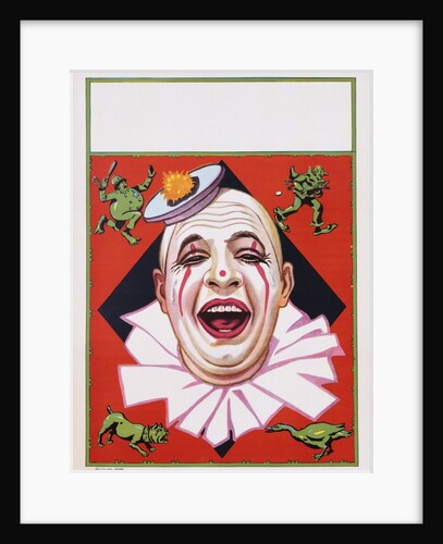 Poster of Clowns with Dog and Goose by Anonymous