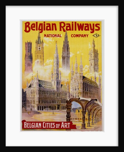 Belgian Railways - Belgian Cities of Art Poster by S. Rader
