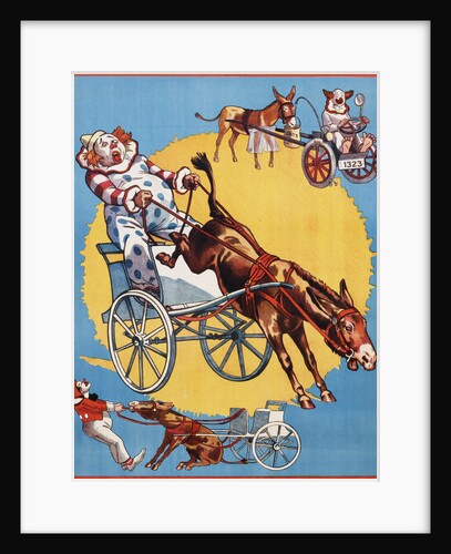 Poster Depicting Clowns and Donkeys by Anonymous