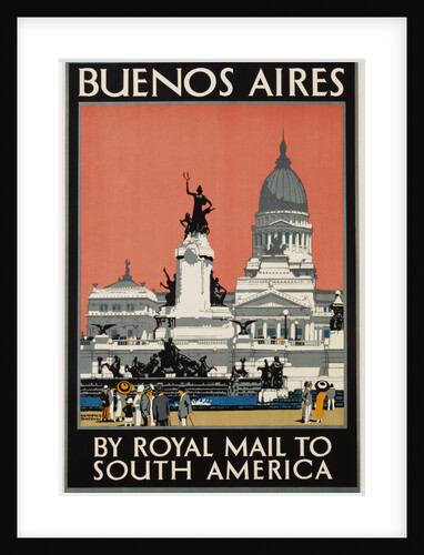 Buenos Aires - By Royal Mail to South America Poster by Kenneth Shoesmith