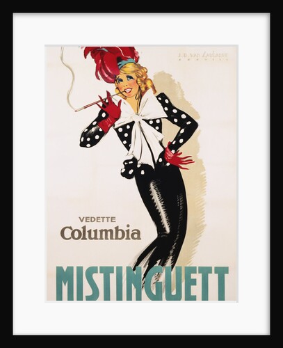 Vedette Columbia Mistinguett Poster by Jean Dominique van Caulaert