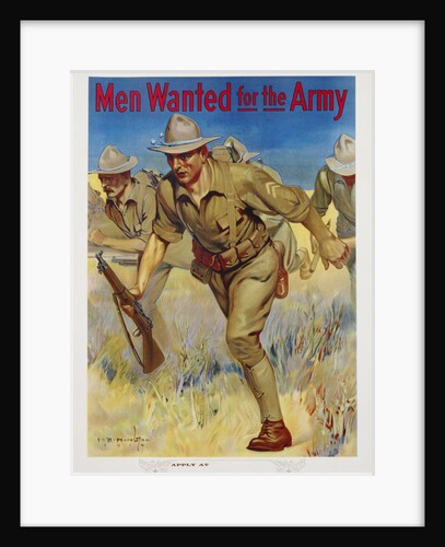 Men Wanted for the Army Recruitment Poster by I.B. Hazelton