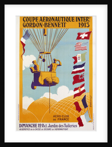 Coupe Aeronautique Gordon-Bennett Poster by A. Gournay