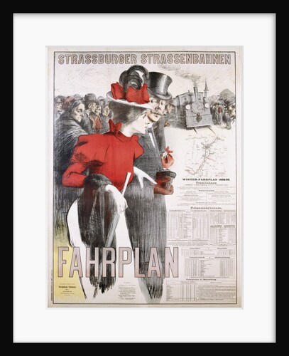 Strassburger Strassenbahnen Fahrplan Poster by Anonymous