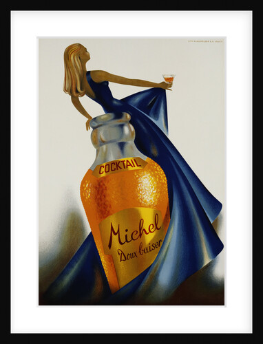 Cocktail Michel Doux Baiser Advertising Poster by S. Henchoz