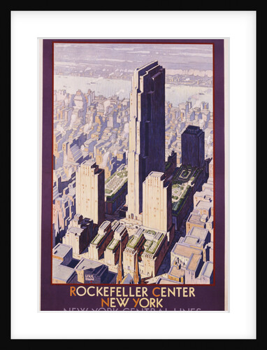 Rockefeller Center, New York: New York Central Lines Poster by Leslie Ragan
