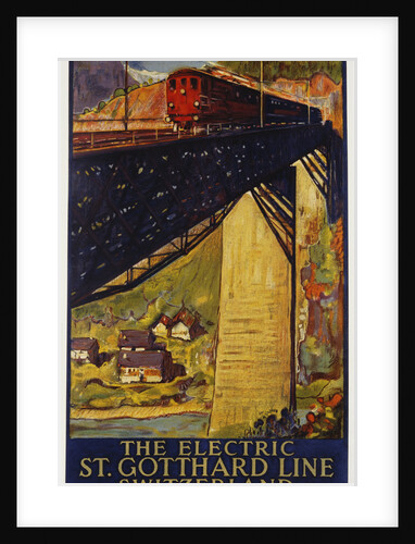 The Electric St. Gotthard Line, Switzerland Poster by Daniel Buzzi