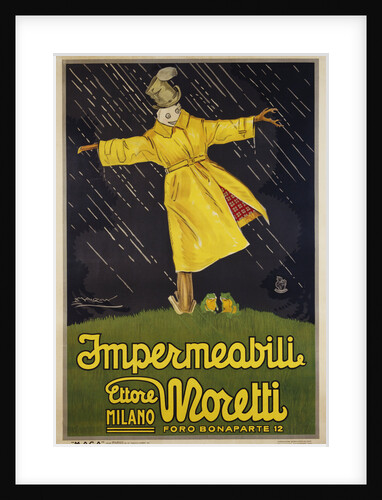 Impermeabili Ettore Moretti Advertising Poster by Luciano Achille Mauzin